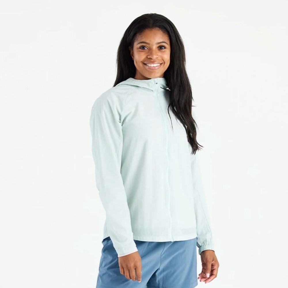Free Fly Apparel Women’s Headwind Jacket in the color Tide Pool; Size Large - Picture 2 of 10